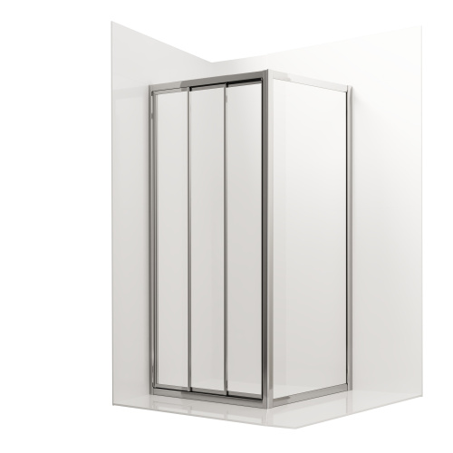 Душевой уголок Ambassador Forsa 17021101NX-100NX 100х100 стекло прозрачное профиль хром глянцевый без поддона